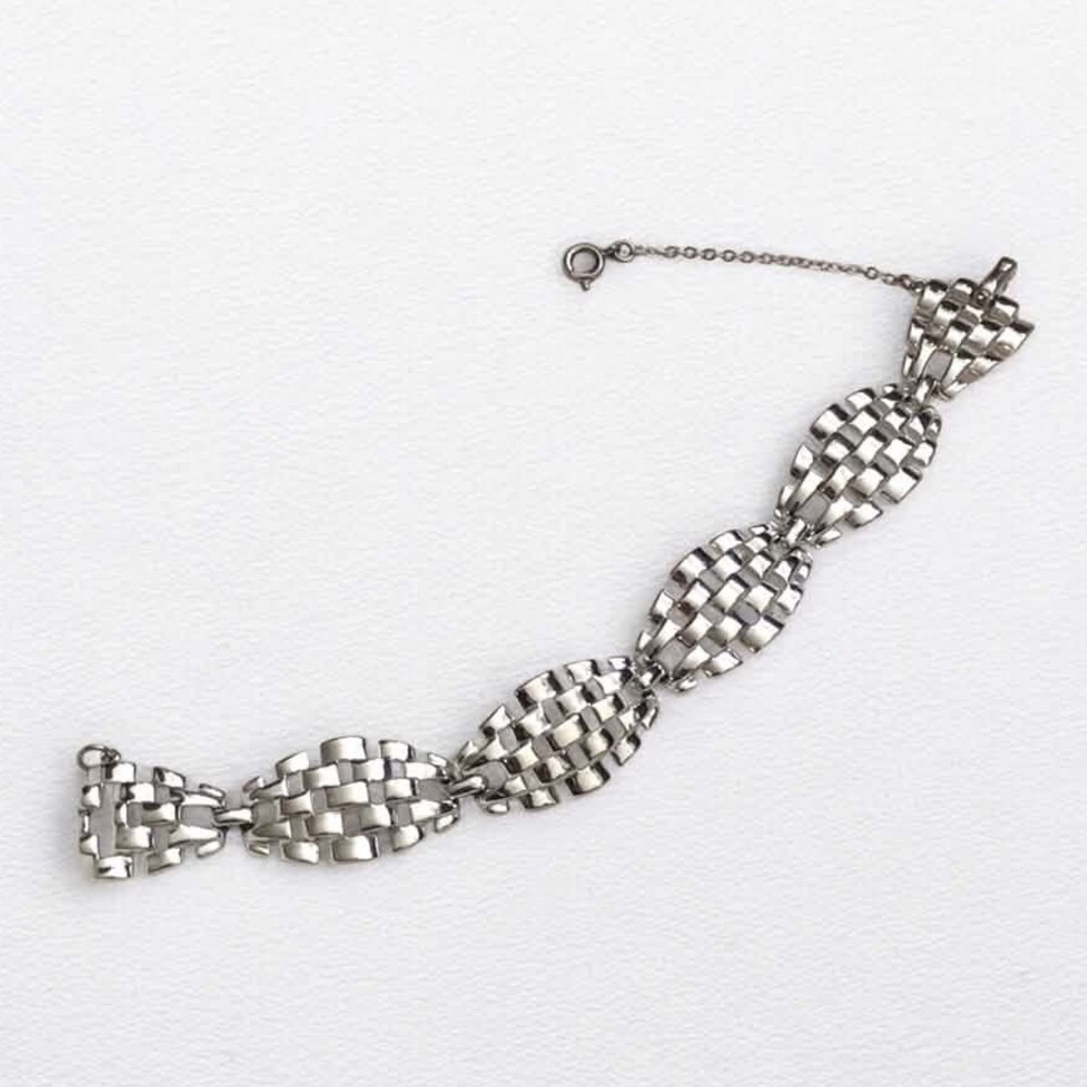 Vintage Coro Dimensional Basket-Weave Bracelet